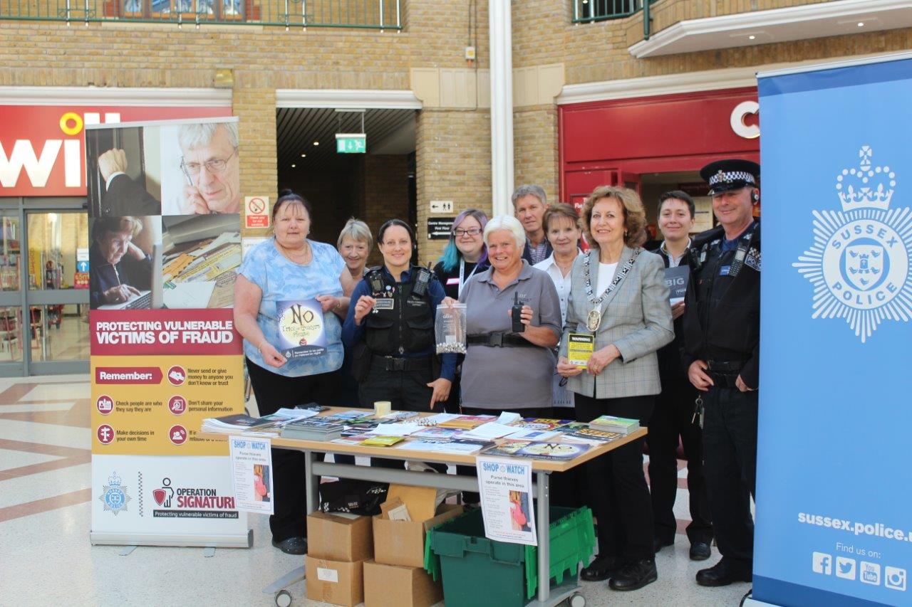 Photograph of the Shopwatch Team in the Marketplace Shopping Centre