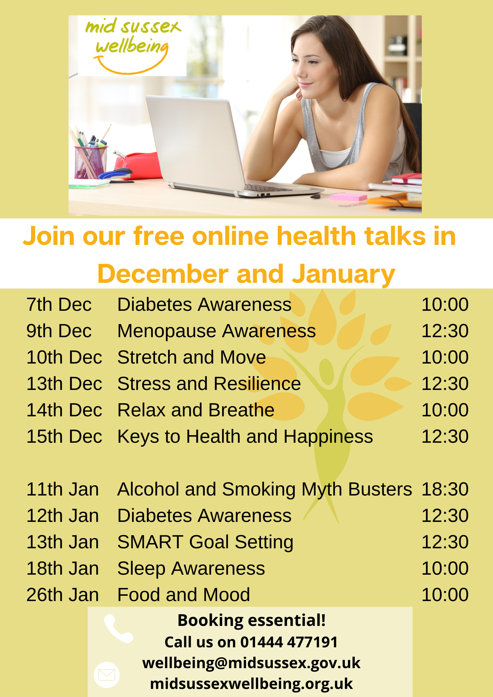 Mid Sussex Wellbeing Online Talks