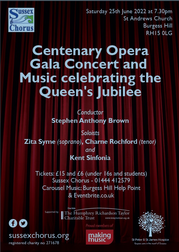 Centenary Opera Gala Concert and Music celebrating the Queen’s Jubilee