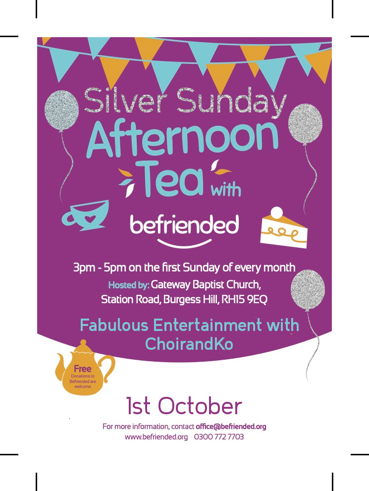 Silver Sunday Afternoon Tea with befriended