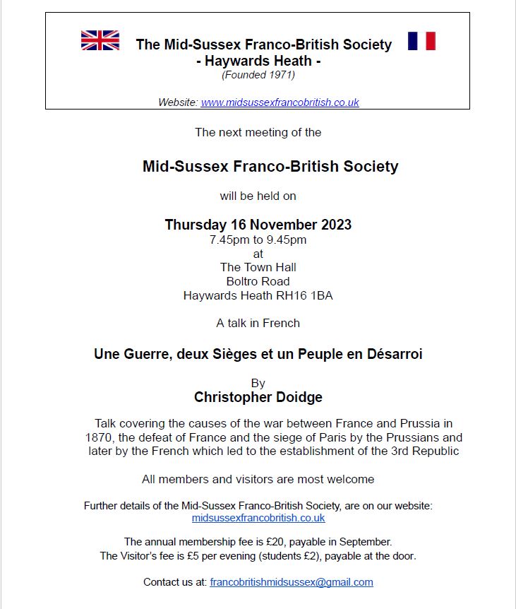 Mid Sussex Franco-British Society