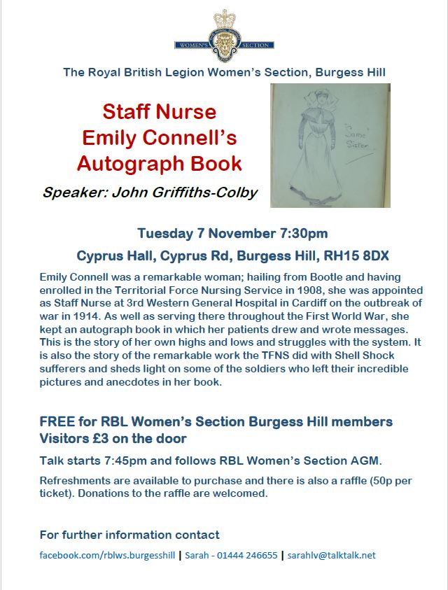 Staff Nurse Emily Connell’s Autograph Book