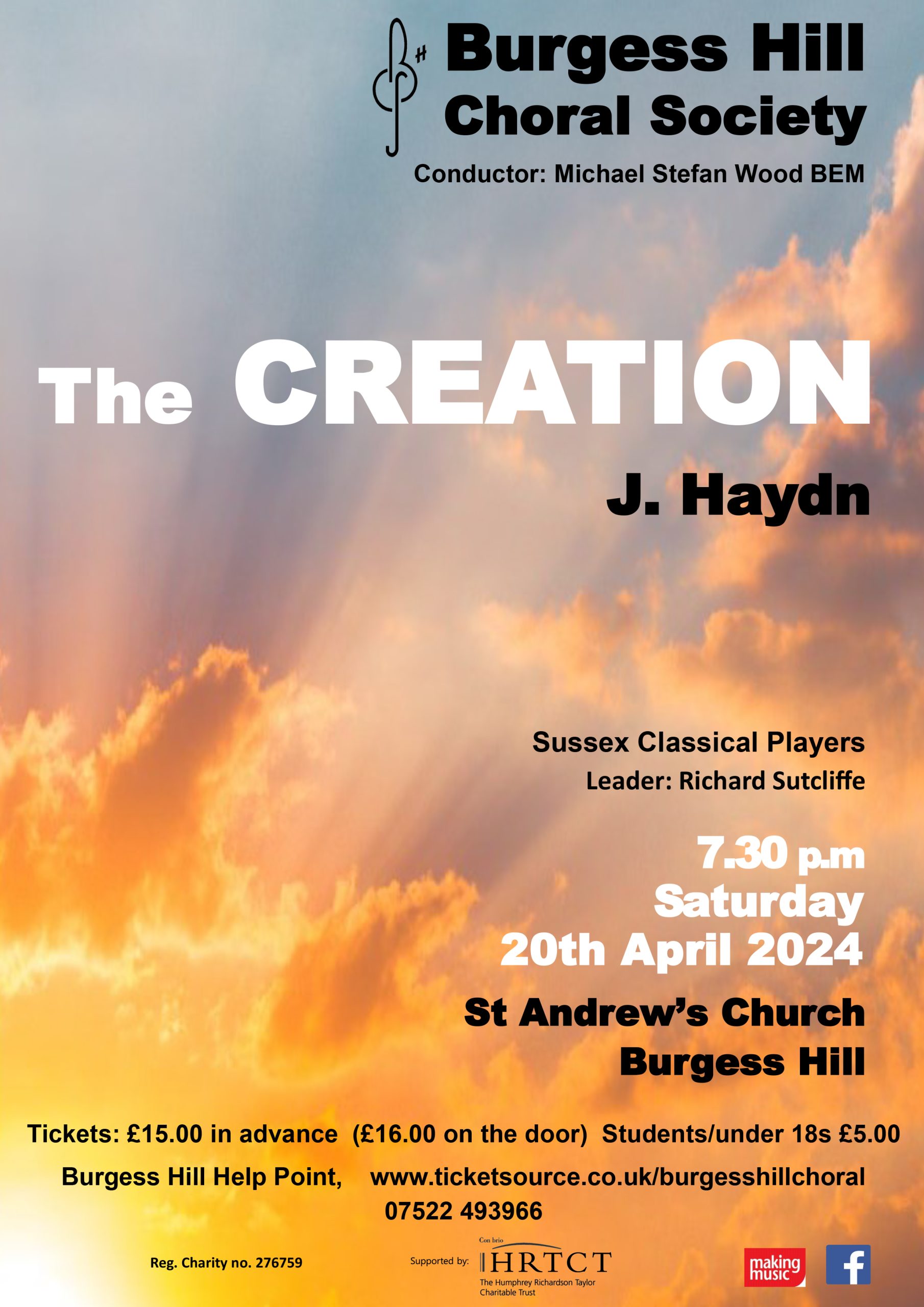 Haydn: The Creation. Burgess Hill Choral Society’s Spring Concert