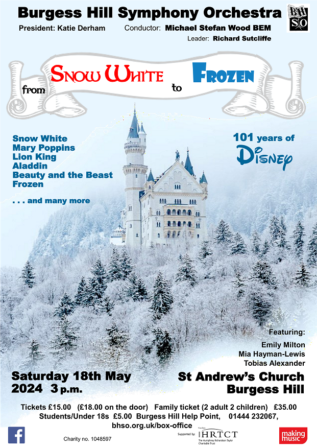 Burgess Hill Symphony Orchestra, from SNOW WHITE to Frozen