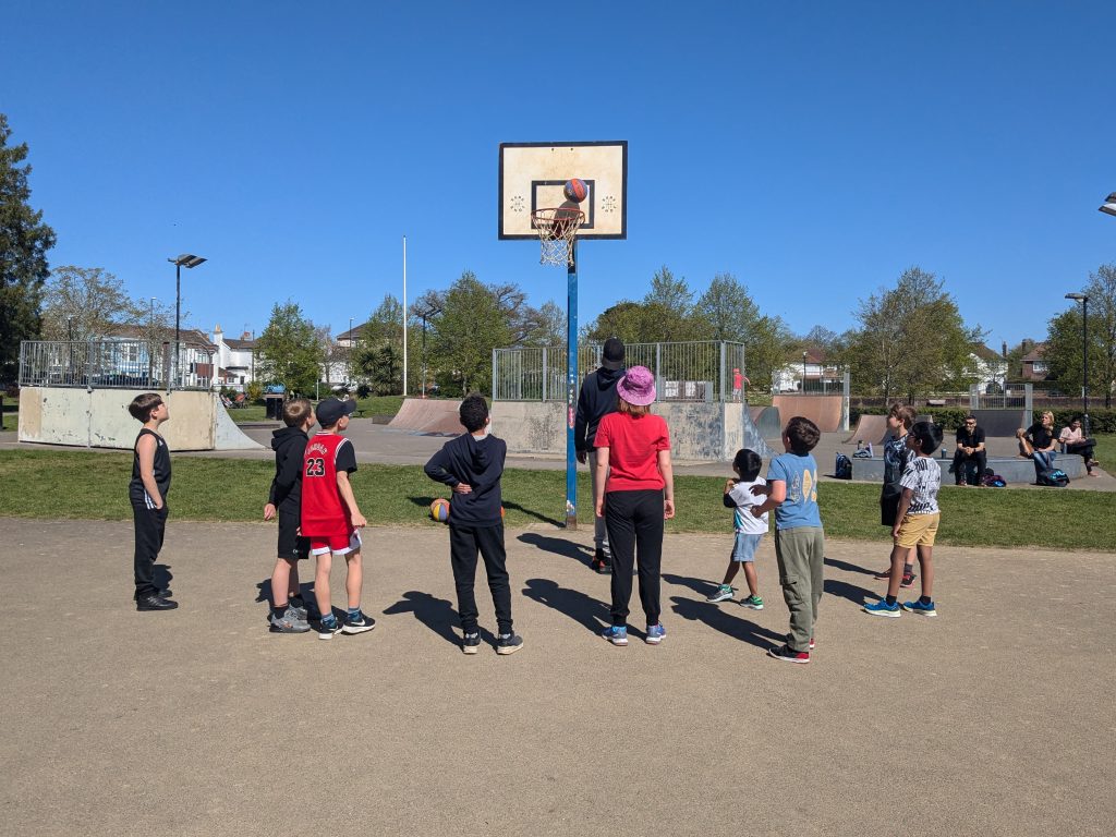 photo of basketball sessions Easter 2025